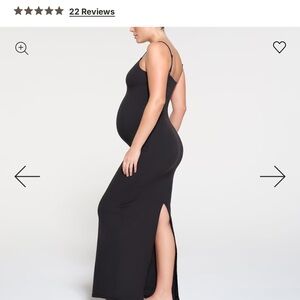 SKIMS Black Maternity Slip Dress